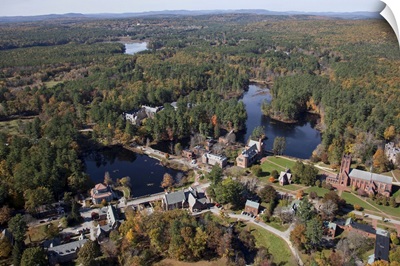 St. Paul's School, Concord, Maine, USA - Aerial Photograph