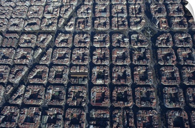 The Eixample District, Barcelona, Spain - Aerial Photograph
