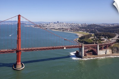 The Golden Gate Bridge, San Francisco, California, USA - Aerial Photograph