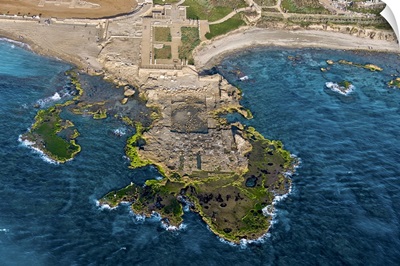 The Hippodrome And The Reef Palace, Caesarea - Aerial Photograph
