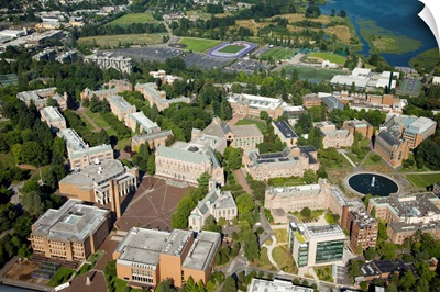 University of Washington Campus, Seattle, WA, USA - Aerial Photograph