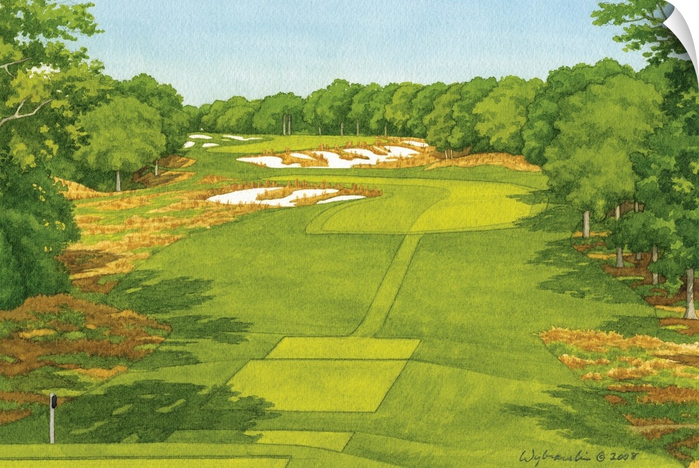 Visually stunning and intimidating golf landscape.