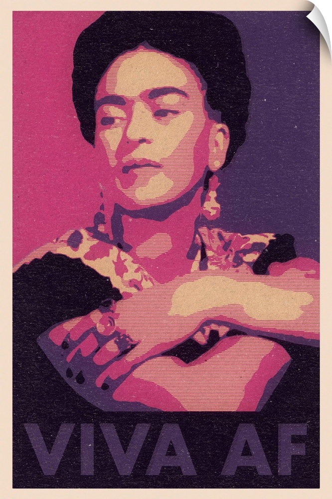 Frida in purples and pinks