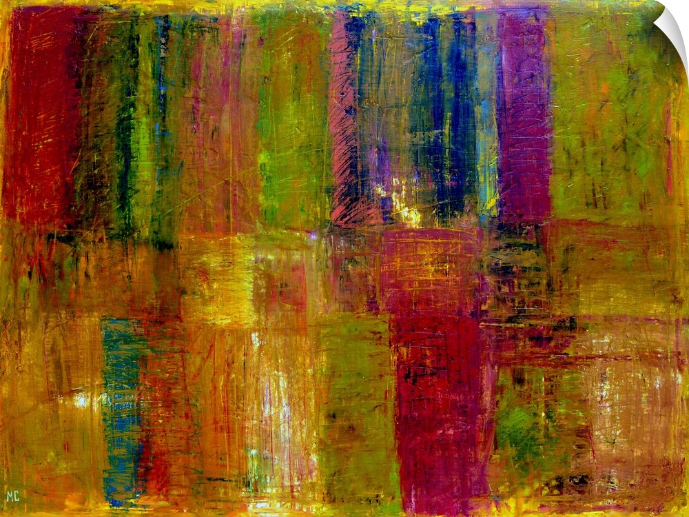 Contemporary colorful abstract painting.
