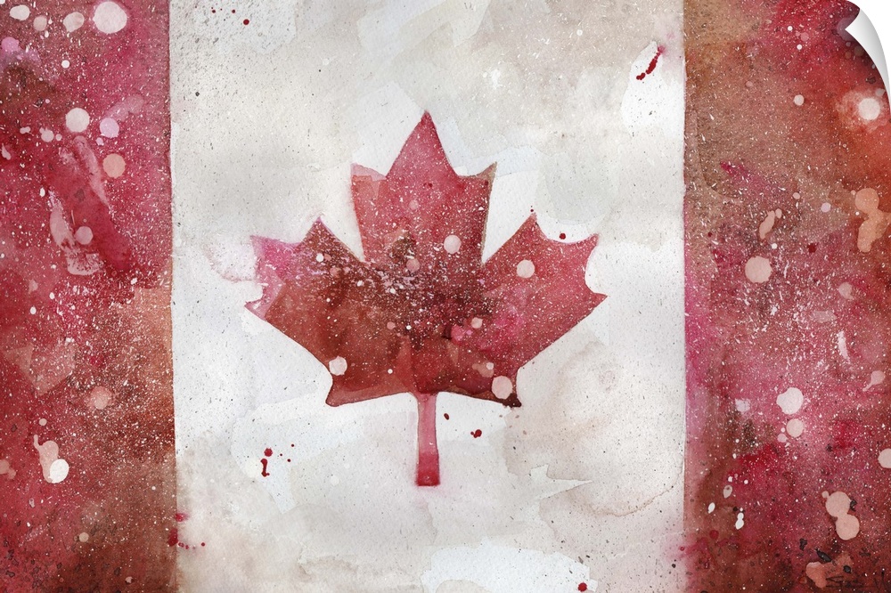 Painting of the Canadian flag.