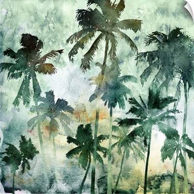 Watercolor Palm Trees I
