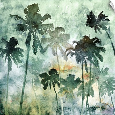 Watercolor Palm Trees II