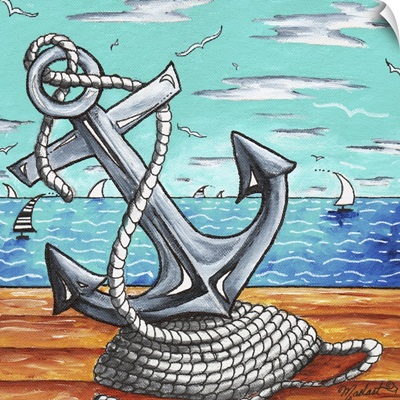 Anchors Away - Contemporary Nautical Anchor Art