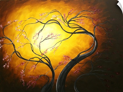 Fire Blossoms - Abstract Art Tree