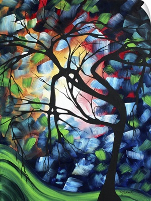 Tree Maze - Bold Colorful Modern Tree Painting