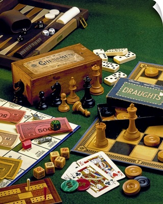Chess, Monopoly, Backgammon, Cards