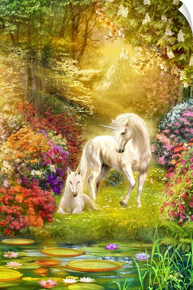 Enchanted Garden Unicorns I