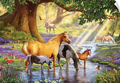 Horses By The Stream