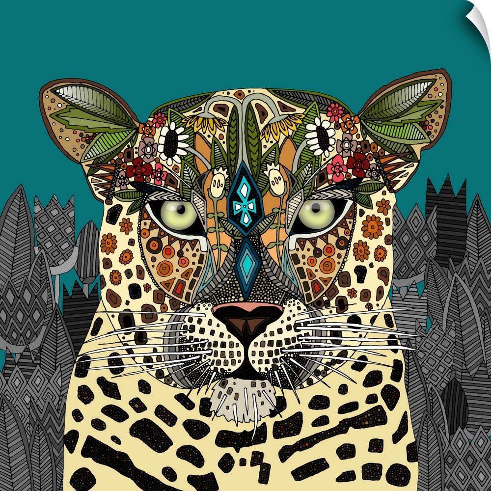 Illustrated leopard