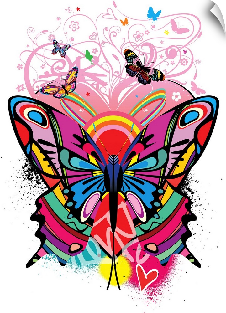 abstract, bright, butterfly