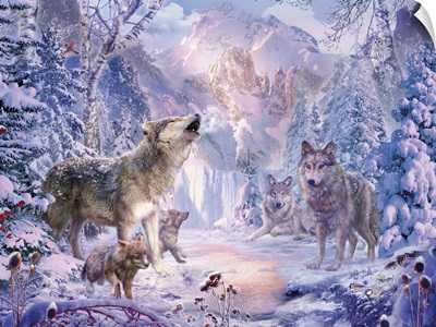 Snow Landscape Wolves