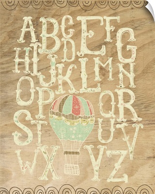 Alphabet Balloon wood