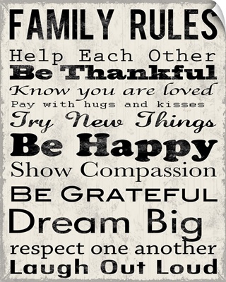 Family Rules Thankful