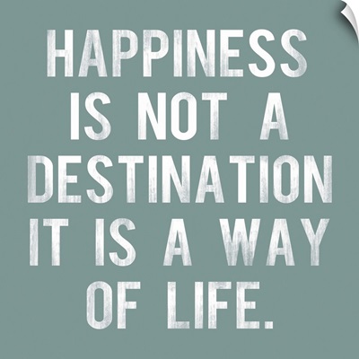 Happiness is Not a Destination, aqua