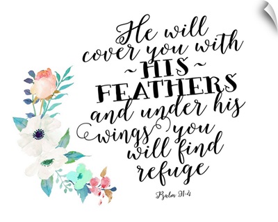 Psalm 91:4 Floral Posie