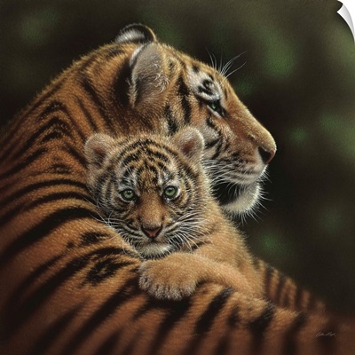 Tiger Mother and Cub - Cherished