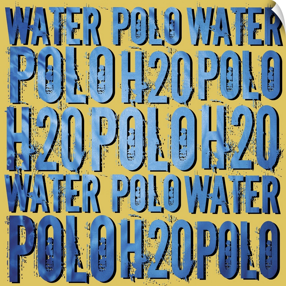 Water Polo Typography Art