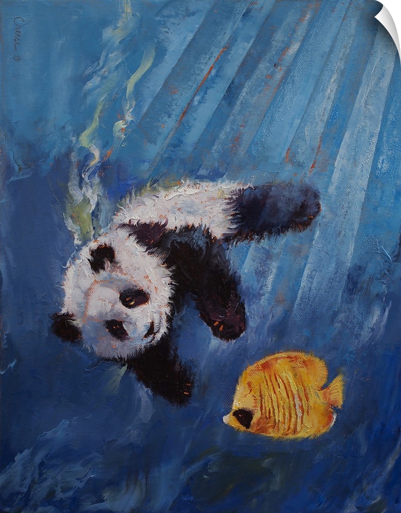 Panda Diver - Children's Art