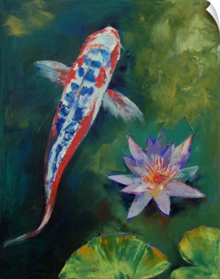 Shusui Koi and Water Lily