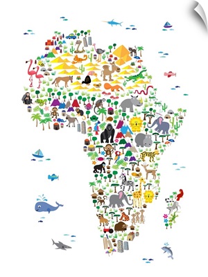 Animal Map of Africa for Kids