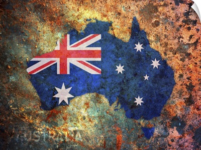 Australia Flag Map