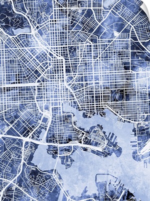 Baltimore Maryland City Street Map