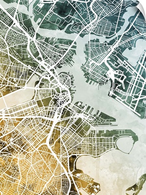 Boston Massachusetts Street Map