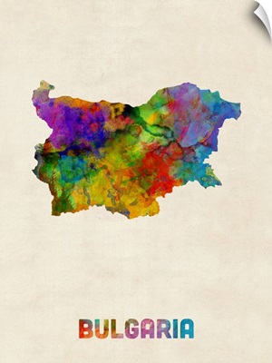 Bulgaria Watercolor Map