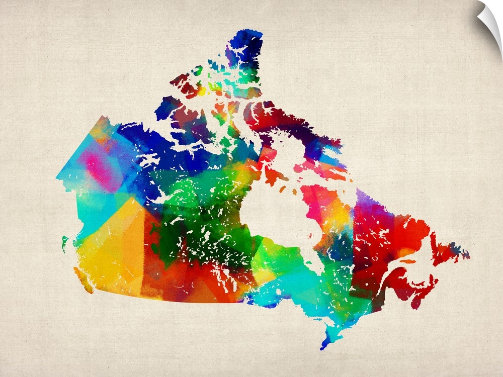 Canada Rolled Paint Map