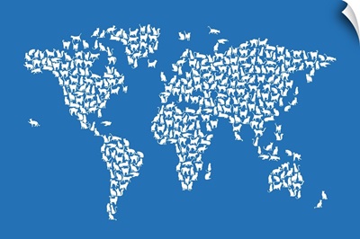 Cats Map of the World, Blue