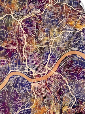 Cincinnati Ohio City Map