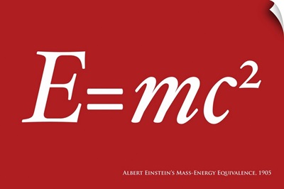 E=mc2 in red