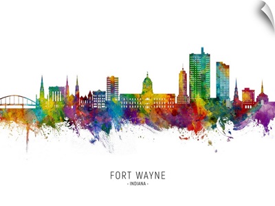 Fort Wayne Indiana Skyline