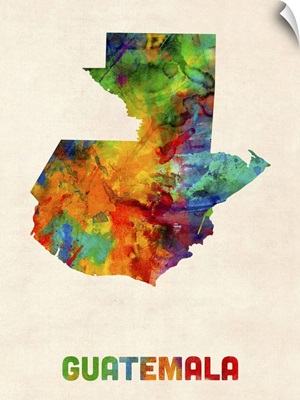 Guatemala Watercolor Map