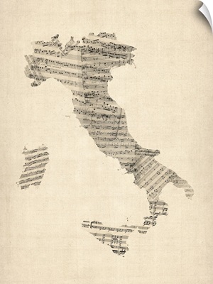Italy Sheet Music Map