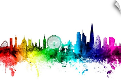 London England Skyline, Rainbow