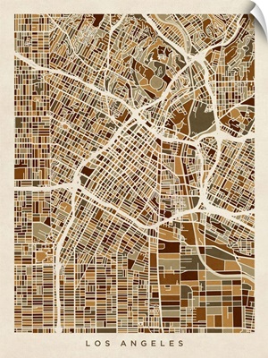 Los Angeles City Street Map