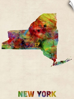 New York Watercolor Map