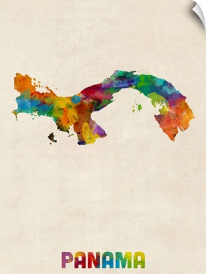 Panama Watercolor Map