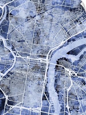 Philadelphia Pennsylvania City Street Map