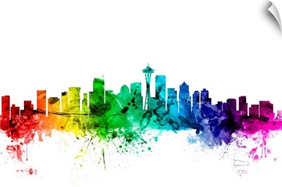 Seattle Washington Skyline, Rainbow