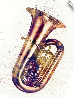 Tuba Abstract Watercolor