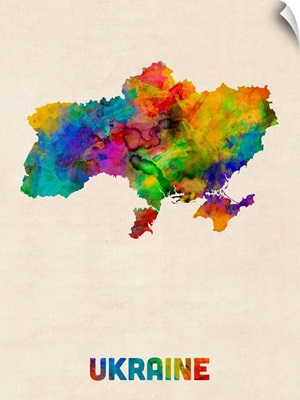 Ukraine Watercolor Map