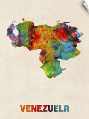 Venezuela Watercolor Map