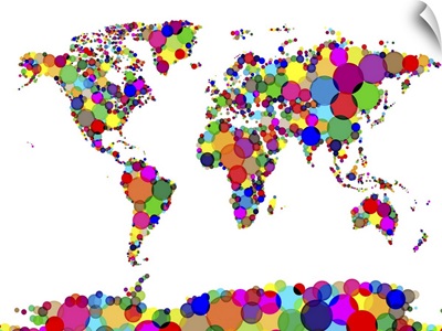 World Map Circles